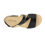 Strive Jinny - Women's Slide, Backstrap, Adjustable - Women's Sandal - Black - Overhead