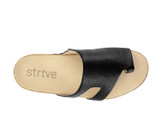 Strive Savannah - Women's Toe Loop, Elevated heel, Women's Sandals - Black - Overhead