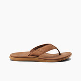 Reef Leather Santa Ana Men\'s Sandals - Brown - Side