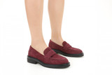 Vionic Caitlin Women's Slip-On Loafer - Orthotic Arch Support Comfort Shoe - Cherry Jubilee - Lifestyle Black