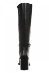 Vionic Valora Womens High Shaft Tall Boot - Women's Comfortable Orthotic Arch Support Tall Boot - Black - Back