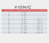 Vionic Renewal - Adjustable Recovery Slide - Lifestyle - Size Chart Black