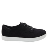 Alegria Poly Comfort Arch Support Women's Lace-Up Shoe - Black Velvet Snake - 2
