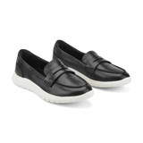 Easy Spirit Ryla Casual Penny Cushioned Arch Support Slip-On Women's Loafer - Black Leather - 2