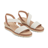 Easy Spirit Sabina Cushioned Arch Support Women's Wedge Sandal - Natural Linen - 2