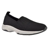 Easy Spirit Tech Eco Slip On — cushioned arch support Women's Athletic Shoe - Black Recycled Knit - 2