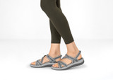 Orthofeet Lake Heel Strap Women's Sandal - Gray - Lifestyle View - 2 Gray