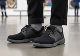 Orthofeet Siron Hands-Free Stretch Supportive Slip-On Men's Sneakers - Black - Lifestyle View - 7 Black
