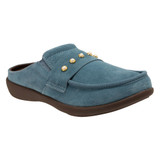 Revitalign Siesta Franny Supportive Slip-On Women's Shoes - Bluestone - Product View - 2