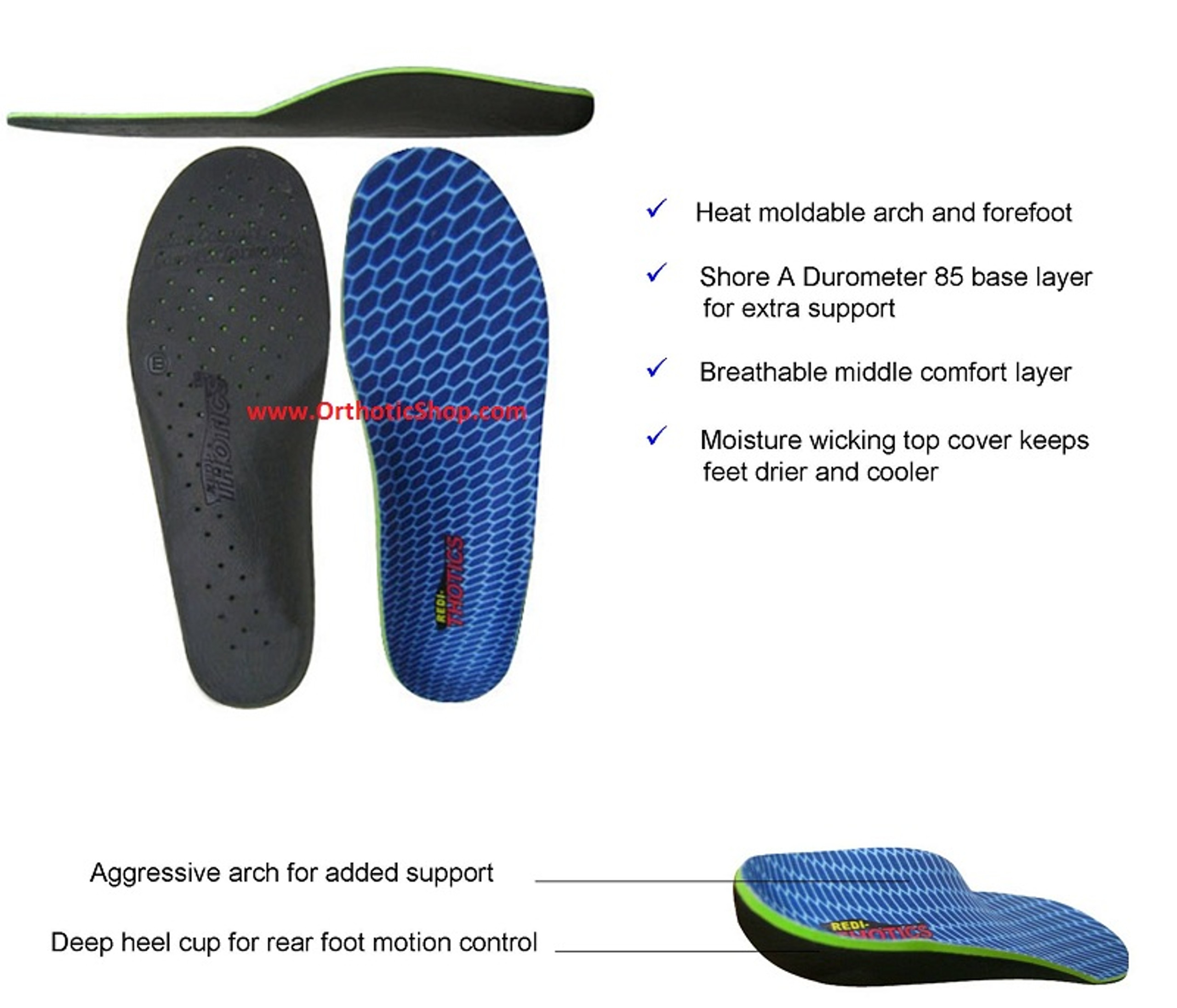 Redi-Thotics Heat Moldable Arch Supports - Orthotic Shop