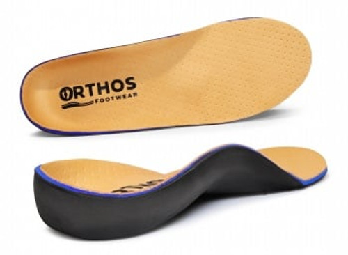 ORTHOS Footwear Orthotic Insoles - Full Length - Made in USA - Insoles Black - Fabric