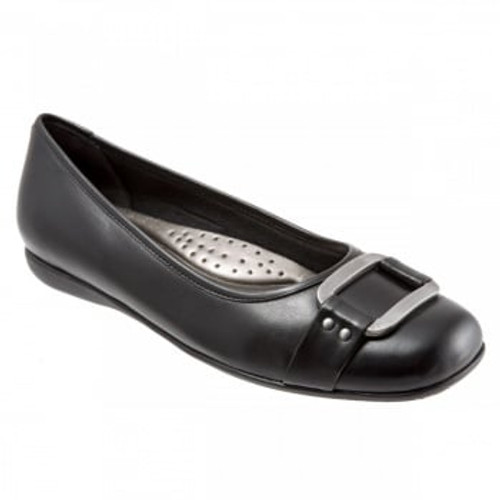 Trotters Sizzle Signature - Women's Flat - Black Suede Metallic - main