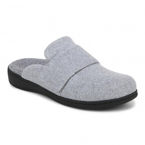 Vionic Gemma Ii womens Mule/Clog Slipper - Black Shearling - Angle main