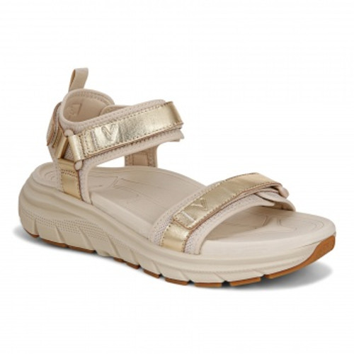 Vionic Walk Max Wanderer womens Quarter/Ankle/T-Strap Sandal - Cream - Angle main