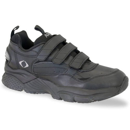 Aetrex X903 Velcro Walking Shoe - 3 Strap - Black - Mens - Orthotic Shop