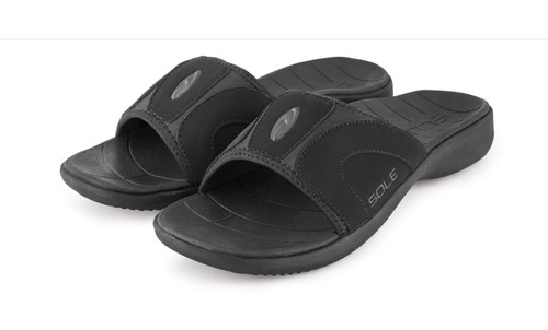 SOLE Men's Sport Slide Sandals - Supportive Slip-on Sandal - men Raven alt front