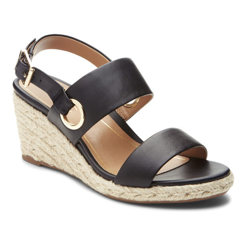 Vionic Tulum Vero - Women's Wedge Sandal - Black