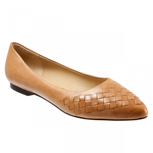 Trotters Signature Estee Woven Women's Casual Flats - Tan - main