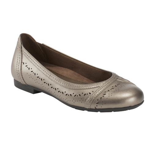 Earth Shoes Vista Nova Women's Ballet Flat - Platinum - Profile