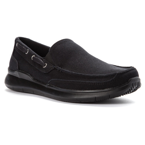 Propet Viasol Men's Slip-on Slip-ons - Black - Angle