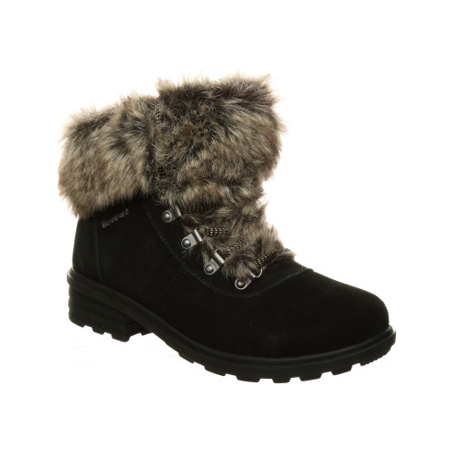 Bearpaw Serenity Women's Leather Boots - 2512W  011 - Black - Profile View Bearpaw Serenity Women's Leather Boots - 2512W  011 - Black - Profile View