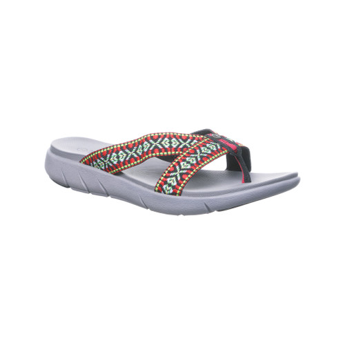 Bearpaw Juniper Women's Knitted Textile Sandals - 2443W Bearpaw- 055 - Gray - Profile View