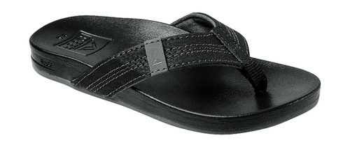 Reef Kids Cushion Phantom Kids Boy's Sandals - Black - Angle