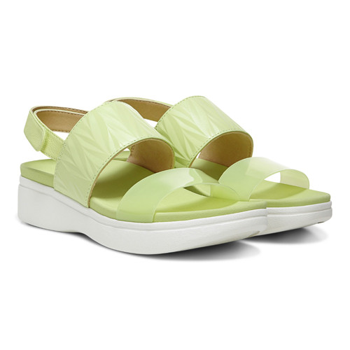 Vionic Karleen Womens Quarter/Ankle/T-Strap Wedge - Pale Lime - Pair