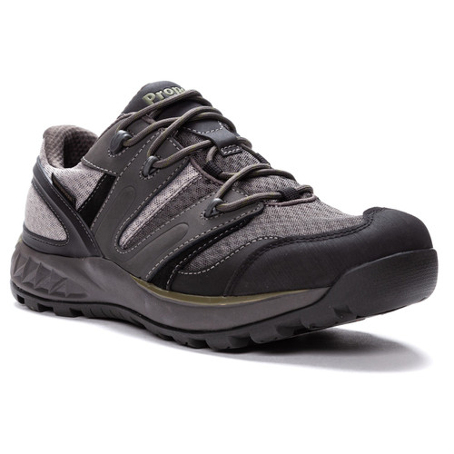 Propet Men's Vercors Waterproof Hikers - Grey/Olive - Angle