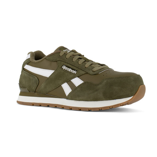 Reebok Work Men's Harman Work EH Comp Toe Sneaker - Olive - Profile View