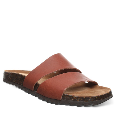 Bearpaw Mia Women's Leather Upper Sandals - 2926W Bearpaw- 116 - Saddle - Profile View