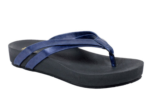 Revitalign Sandy Seas Platform Women's Orthotic Sandal - Navy 1