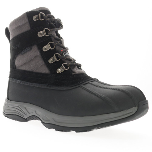 Propet Cortland Men's Waterproof Boot - Black/grey - angle main