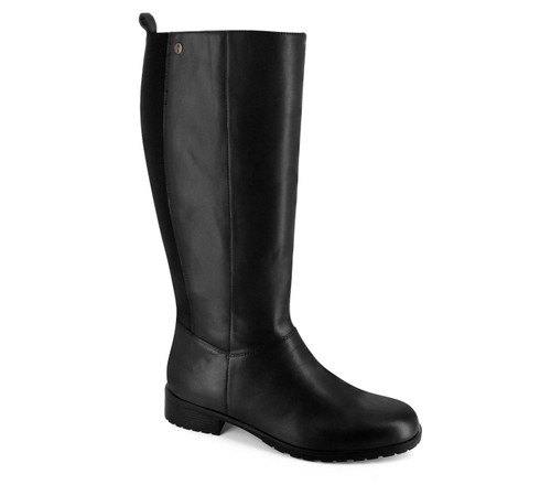 Strive Bloomsbury Women's Knee High Tall Comfort Boot with Orthotic Grade Support - Black - Angle