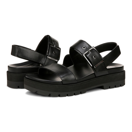 Vionic Torrance Women's Platform Lug Comfort Sandal - Black - pair left angle