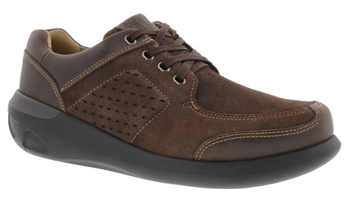 Drew Miles Men's Casual Shoe - Dark Brown Leather - Main View
