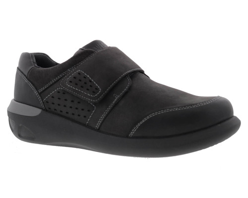 Drew Marshall Men's Casual Comfort Shoe - Black Nubuck/Leather - Main View