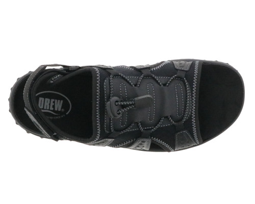Drew Waves Men's Sandal - Black Leather Combo - Sole View