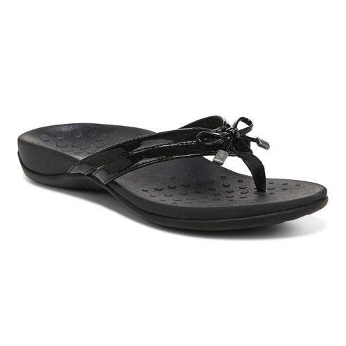 vionic bella ii flip flops black