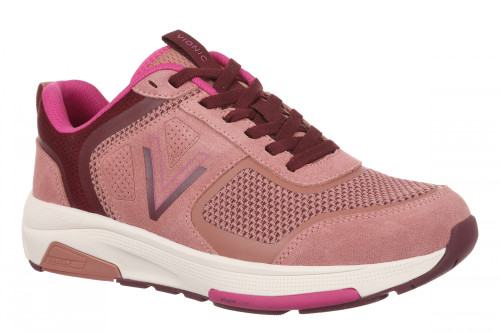 Vionic Walk Strider Knit - Women's Orthotic Arch Support Comfort Walking Shoes - Cinder Rose - Angle main