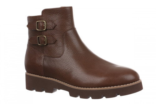 Vionic Carissa Women's Mid Shaft Short Boot - Comfortable Orthotic Ankle Boot with Arch Support - Coffee - Angle main