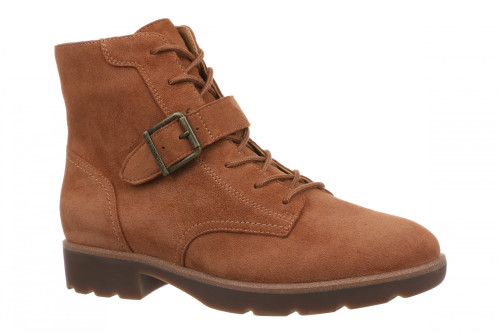 Vionic Catina Women's Mid Shaft Short Boot - Comfortable Orthotic Arch Support Lace-Up - Tan - Angle main
