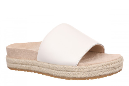Vionic Yasmina Women's Orthotic Arch Support Espadrille Slide Sandal - Sea Salt - Angle main