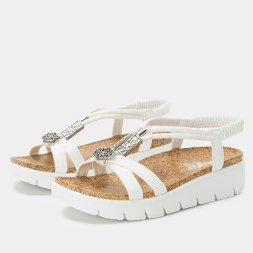 Alegria Roz Comfort Arch Support Women's Sandal - 6133 True White - 1