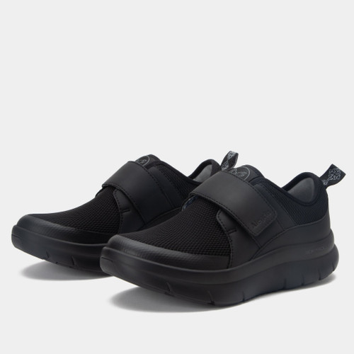 Alegria Double Trouble Comfort Arch Support Women's Walking Shoe - Black Mesh - 1