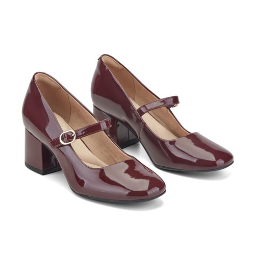 Rockport Xena Cushioned Block Heel with Arch Support Women's Pump - Dark Red - 2