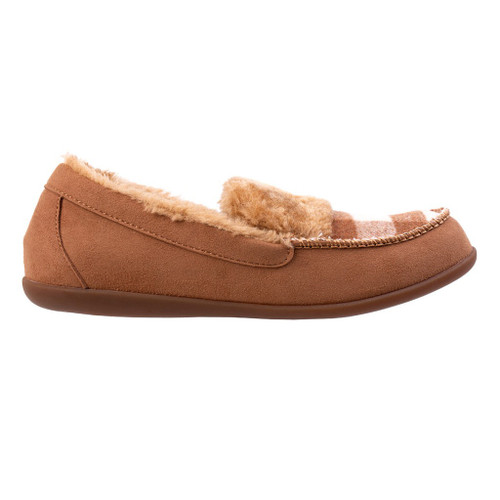 Revitalign Birch Buffalo Check Supportive Women's Slippers - Brown - Product View - 1