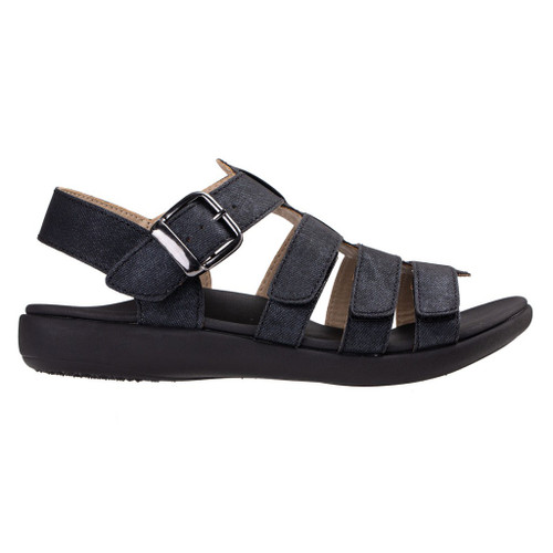 Revitalign Verona Shimmer Supportive Orthotic Women's Sandals - Black - Product View - 1