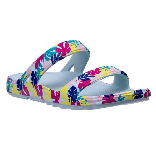 Spenco Fusion Slim Tropical Women's Sandals - Blue Glass - Product View - 2