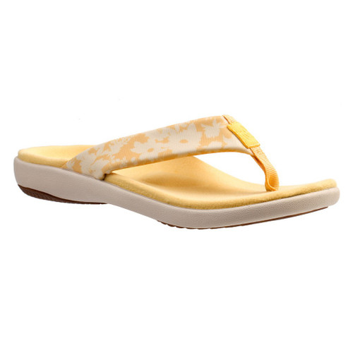 Spenco Victoria Floral Memory Foam Orthotic Support Women's Sandals - Cornsilk - Product View - 2